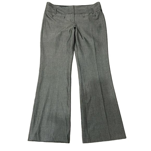 Express Editor High Rise Bootcut Trouser Pants Gray Chevron Size 8 - Picture 1 of 10